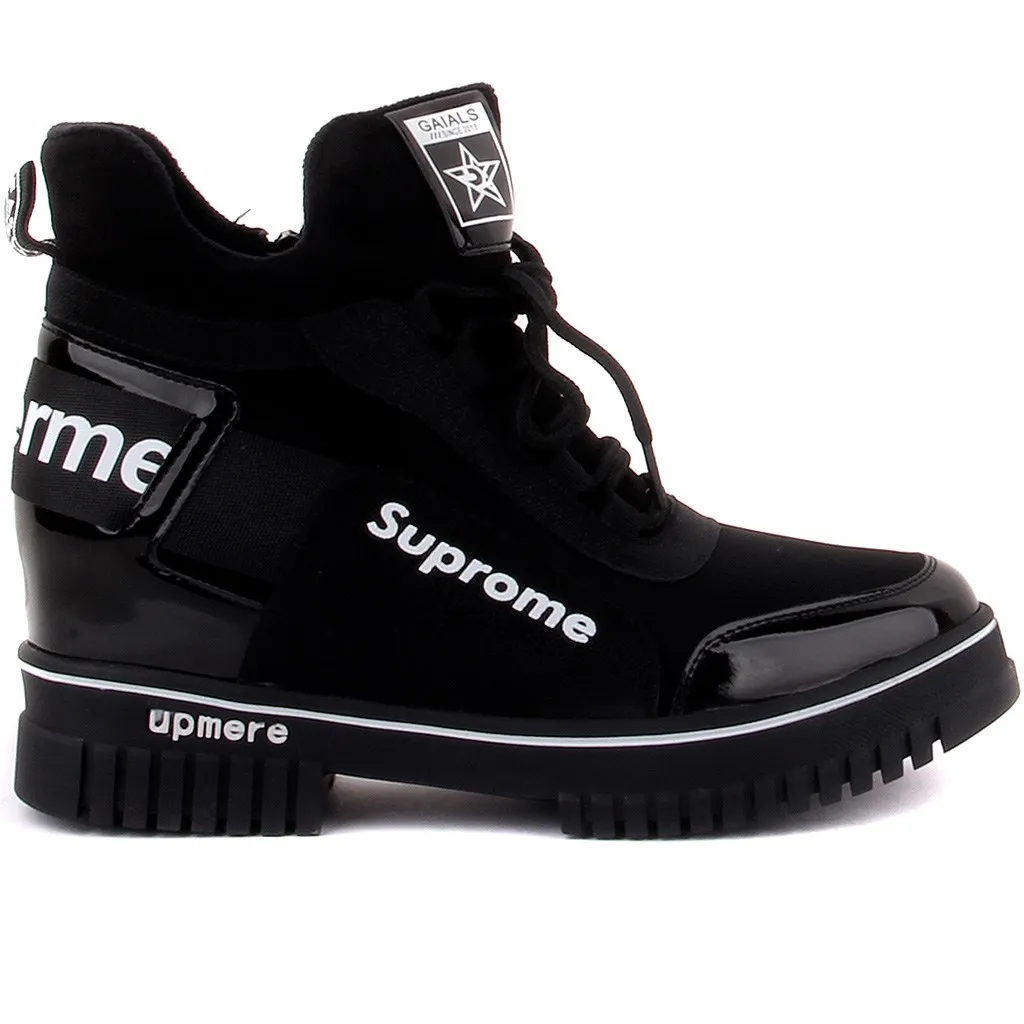 Botas femininas cor preta guja