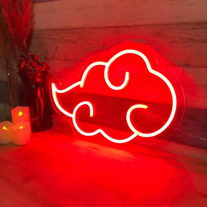 Akatsuki Neon Signs Custom Anime Sign Custom Neon Lights Led Signs For Home Bedroom Kids Room, Party Wall Decor Anime Led Art