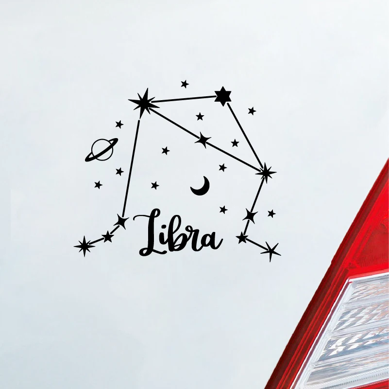 Star Zodiac Constellation Vinyl Sticker Car Window Decor, Horoscope Zodiac Sign Laptop Decals for Apple Pro/Air Decoration view 5