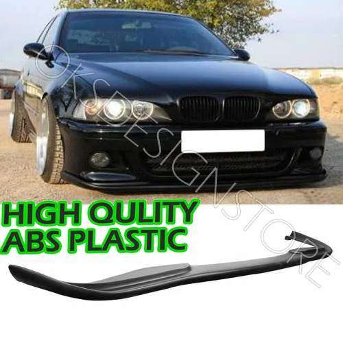 For BMW 5 Series E39 1996-2003 Hamman Style Front Bumper Lip Glossy Black Splitter Diffuser Lip Body Kit Spoiler