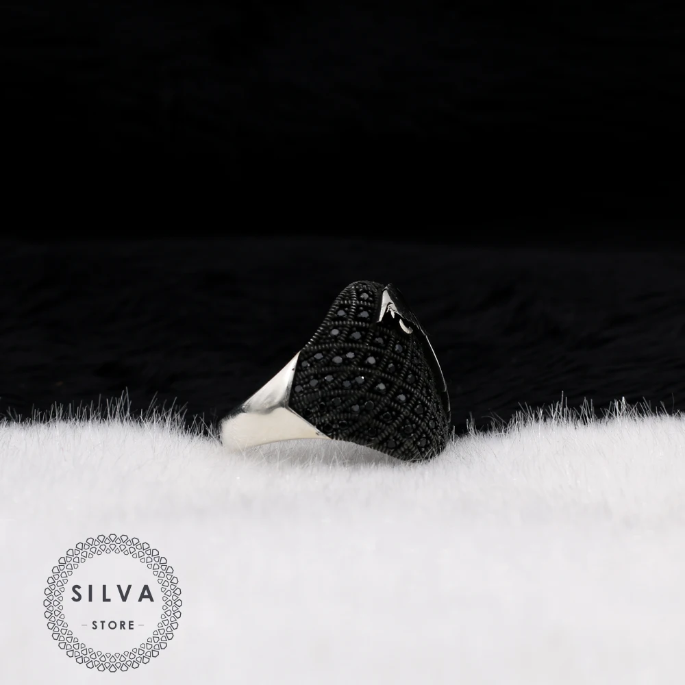 Silva 925 Sterling Silber Ring für Männer Zirkon Stein S925 silber mode Schmuck Geschenk Herren Ringe Alle größen