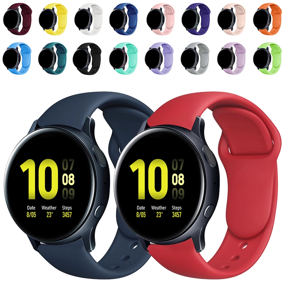 

20mm/22mm Strap for Samsung Galaxy Watch 4/3 Active 2/Huawei GT2e/3/pro Silicone Bracelet Amazfit GTS2/2e/3/Mini/GTR2e/3pro Band