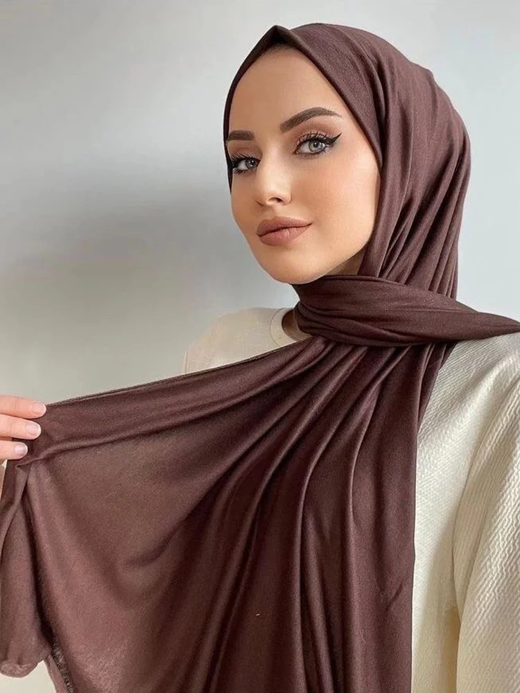 Modal Cotton Hijab Jersey Foulard Femme Plain Shawl For Women Muslim Hijabs Scarves Head Scarf Headwraps Turban Femme Africaine