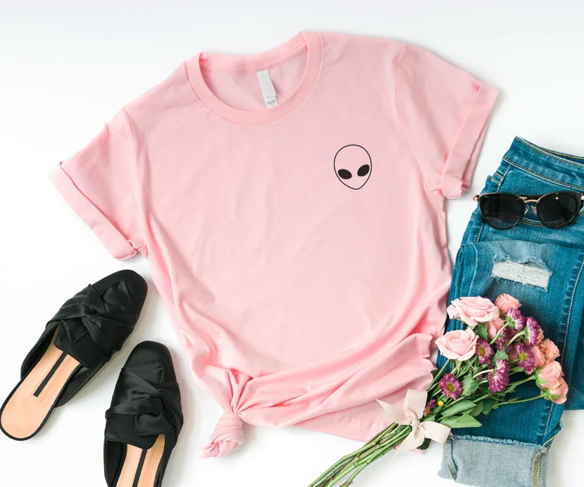 تي شيرت Sugarbaby Alien تي شيرت للجنسين هدية بأكمام قصيرة تي شيرت للجنسين ملابس نعرفكم عالية الجودة ملابس علوية غير رسمية تي شيرت