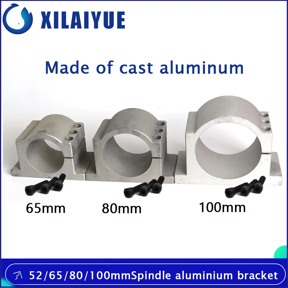 52mm 65mm 80mm 100mm diameter Spindle motor cast aluminium bracket for CNC engraving milling machine spindle