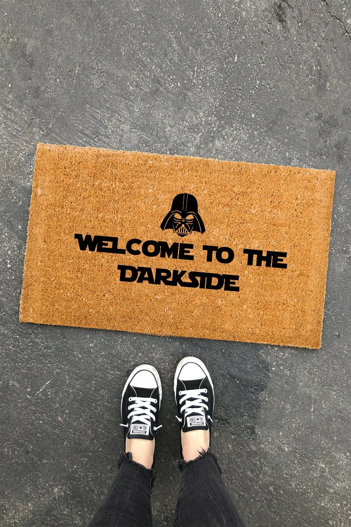 Welcome Dark Side Doormat Outdoor Dust Removal Wear-resistant Anti-skid Entrance Door Mat Scraping Mud Sand Removing Foot Pad