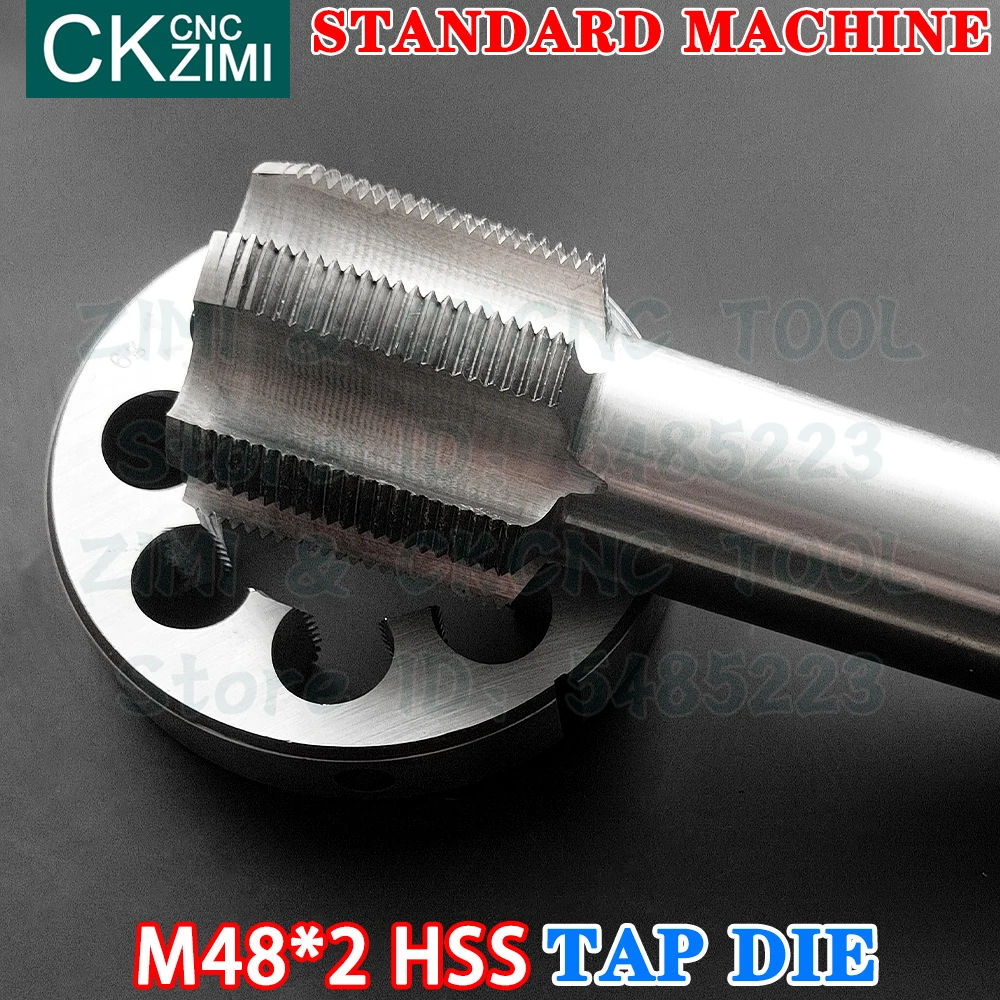 M48*2 M48x2 HSS Straight Xử Lý Tiêu Chuẩn Máy Die Tap Tốc Độ Cao Thép Dây Khai Thác Khoan Vòng Die Tap và Die Set Công Cụ