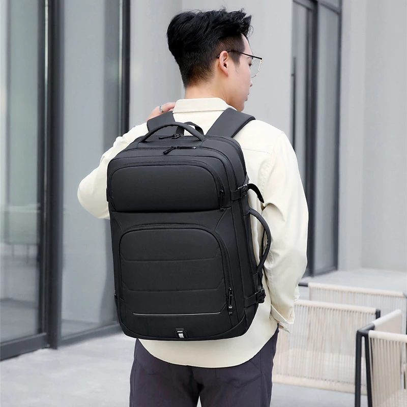 Pro Custom Logo Men Big Backpack Expandable Business Travel Laptop Shoulders Bag Teens Waterproof Back Pack Mochila 40l