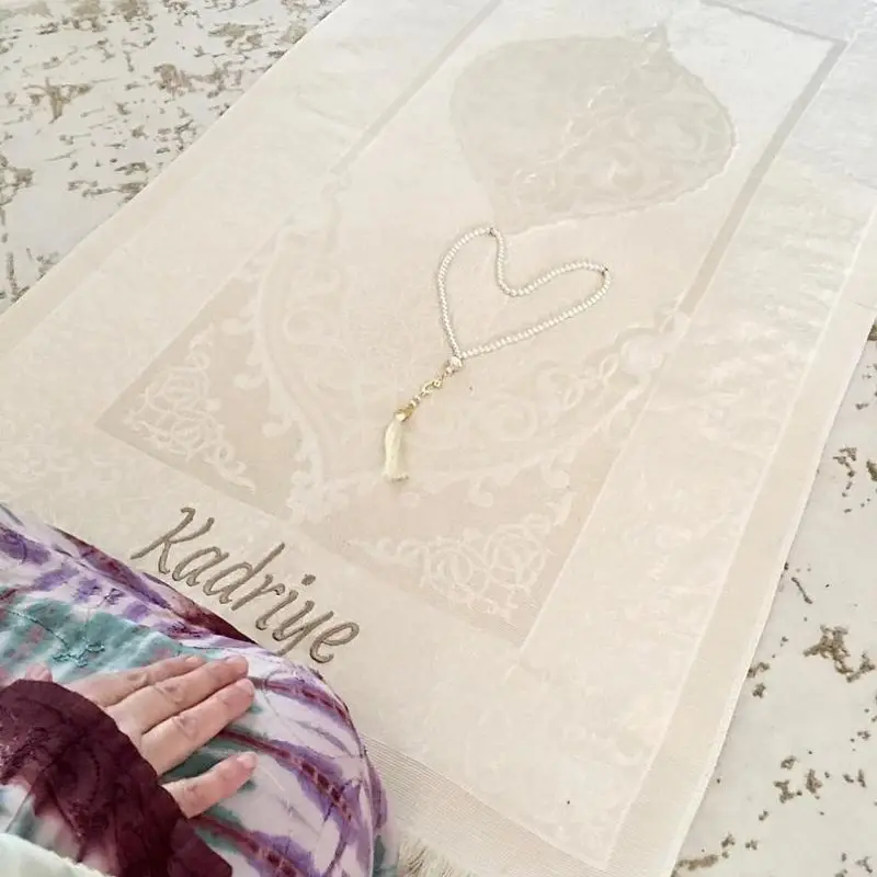 Personalized Prayer Mat Sajadah Prayer Rug Gift Islamic Gift Prayer Rug Tasbeeh Muslim Wedding Gift Mother Days Gift FREE SHİPPİ