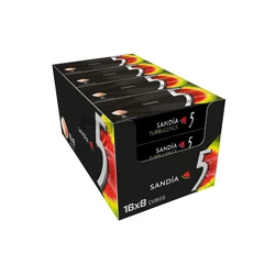 Wrigley's Five Turbulence HandyPack chicles sin azúcar sabor a sandía en formato gragea / cubo (pack de 16 paquetes X 8 cubos)