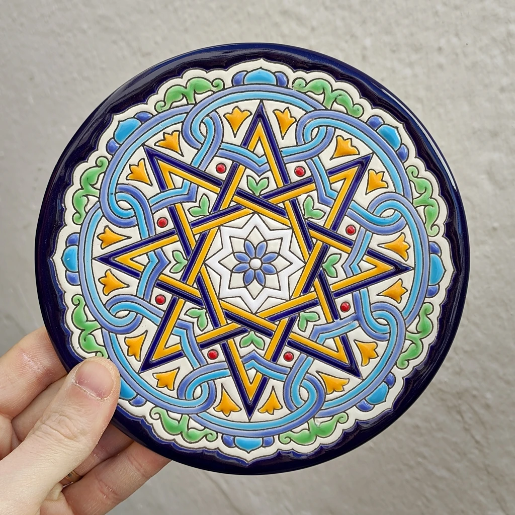 17cm (6,7 in) CERAMIC plate-handmade glazed CERAMIC-Andalusia, SPAIN-Spanish handicrafts-Sevilla-CERAMIC FROM SPAIN-