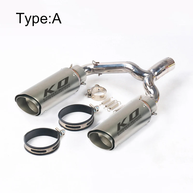 Exhaust System For Suzuki GSR400 600 BK400 600 All Year Motorcycle Exhaust Middle Connect Link Pipe Slip On 51mm Muffler Tube