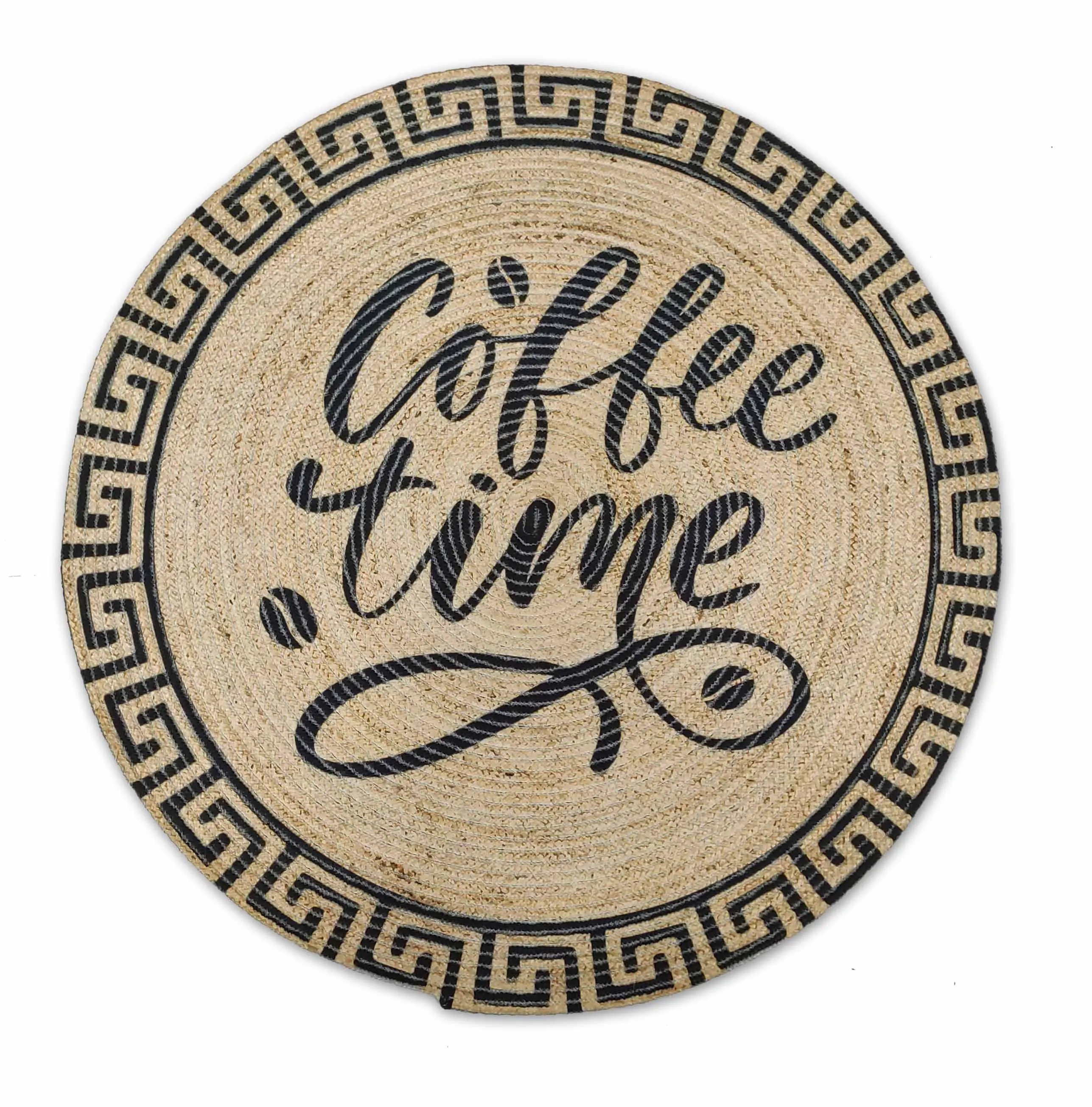 

Else Coffee Kitchen Handmade Flatweave Natural Jute Carpet Round Floor Mat Living Room Bedroom Area Sisal Area Rug Door Mat 06