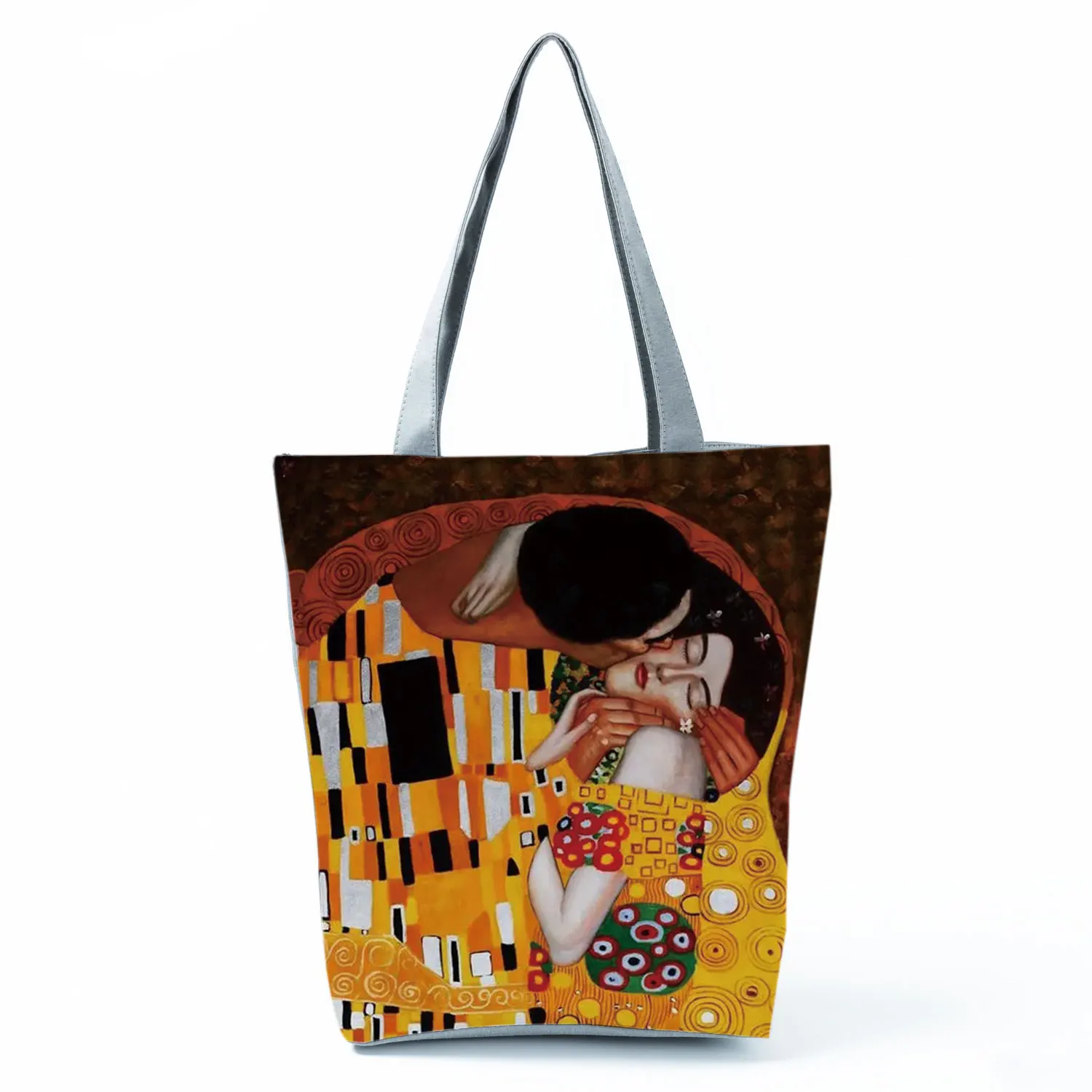 Gustav Klimt Ladies Fashion Handbag Customized Oil Painting Tears Tote Bags For Women Large Capacity Totes Shopping Shoulder Bag