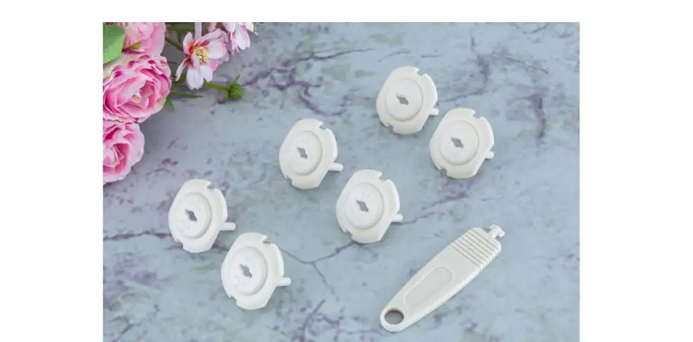 Socket Cover Safety 6 Pieces White