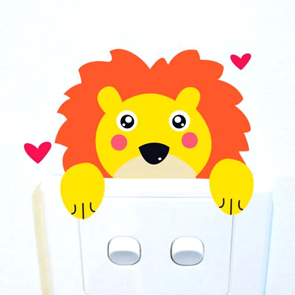 Vinyl Lion switch light. Light switch vinyl sticker decal bedroom Lion. Wall stickers. Children's vinyl room baby, boy, girl