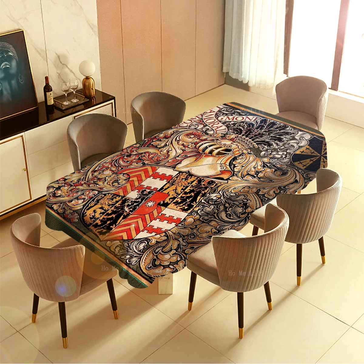 Lamoral Count Of Egmont Medieval Coat Of Arms Of William And Mary Armorial Success Figure Tablecloth By Ho Me Lili Table Decor