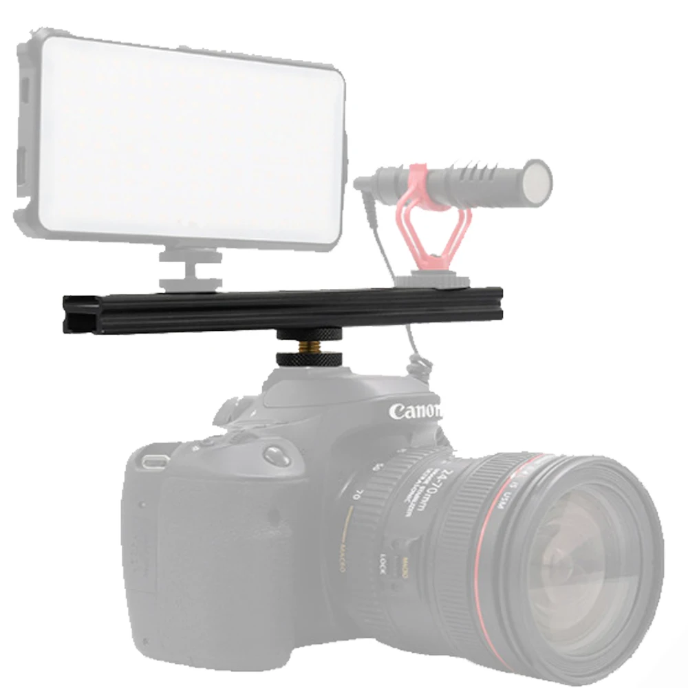 20ซม.กล้องรองเท้าร้อน Extension Rail Bracket Bar สำหรับแฟลช LED Microph