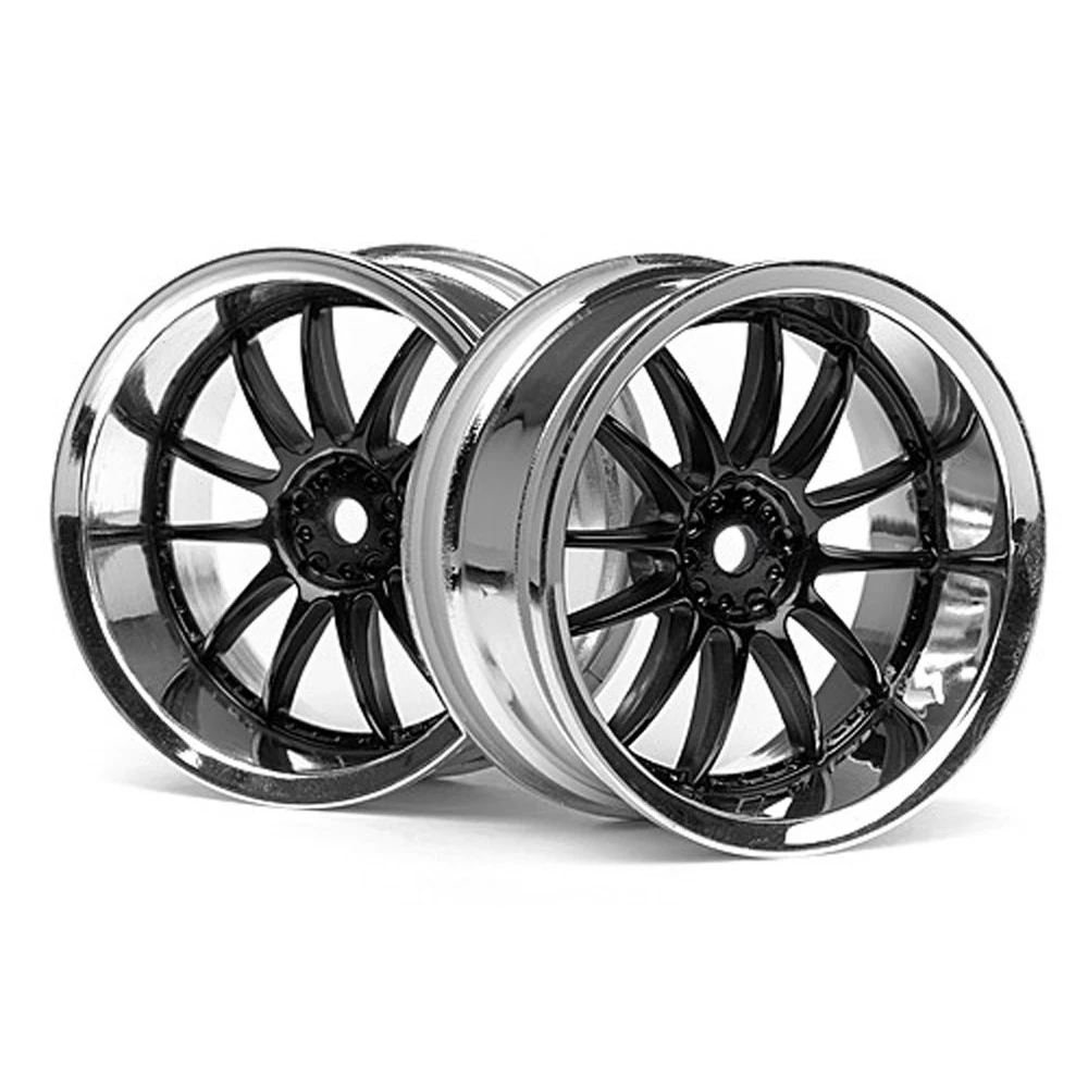 HPI. RC tires 1/10 Work XSA 02C, Chrome/black 26mm (6mm OFFSET) (HPI 3287) rc car tires 1/10. RIMS 1/10 Hpi