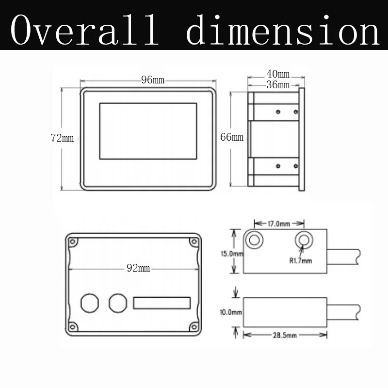 2 Axis Lcd Dro Lathe Milling Machine  High Precision  Linear Electronic Magnetic grid Ruler Magnetic Measuring Sensor