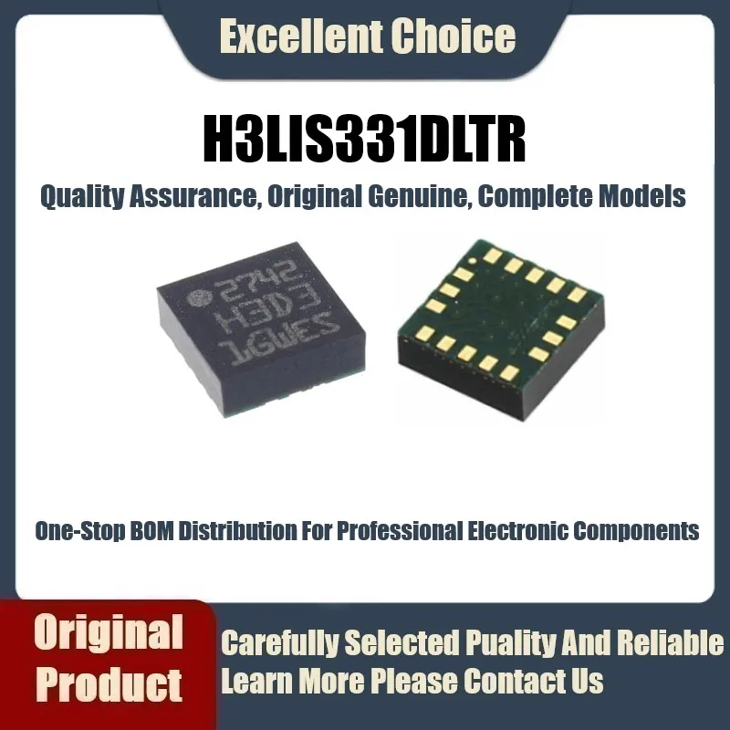 

5Pcs/Lot Original Genuine SMD H3LIS331DLTR H3LIS331 H3D3 Package TFLGA-16 Acceleration Sensor