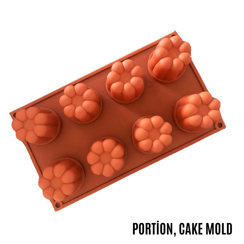 Portion, cake mold, flower pattern, candle mold, soap mold, food contact product