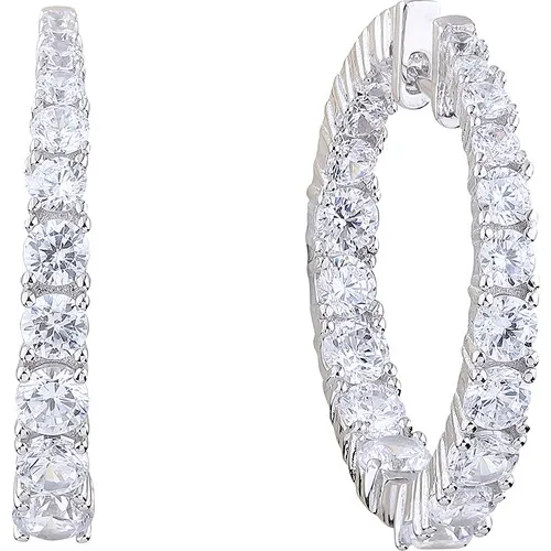 Xsilver H22390 925 Sterling Silver Cubic Zirconia Earrings