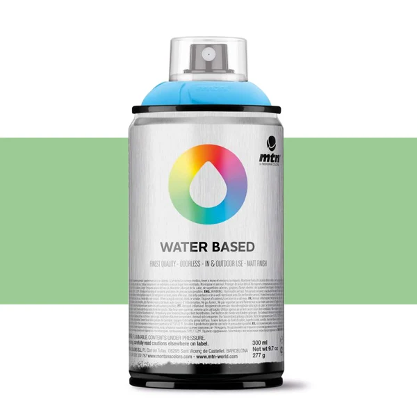 Spray paint brand MTN Water Based Color Phthalo Green 300 ml Montana low pressure Little Ideal smell interior