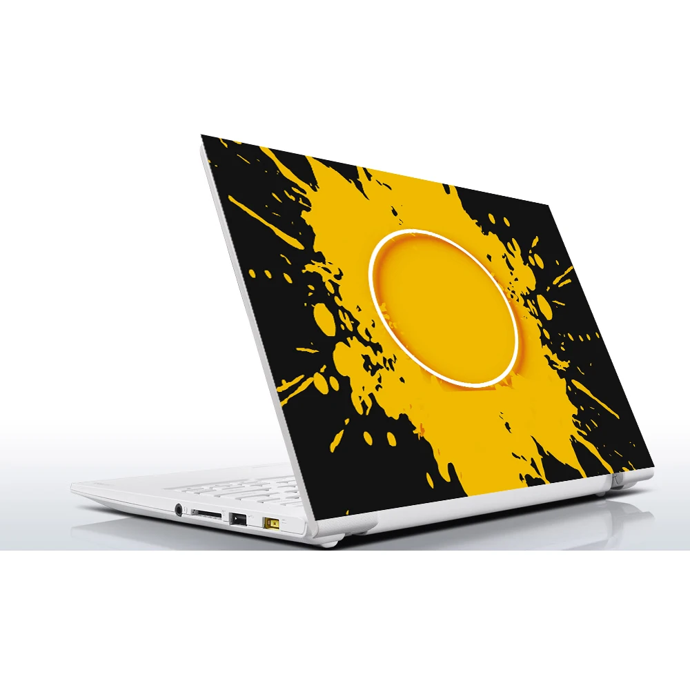 

Sticker Master Abstract ink Yellow Universal Sticker Laptop Vinyl Sticker Skin Cover For 10 12 13 14 15.4 15.6 16 17 19 "Inc Notebook decal for Macbook,asus,Acer,Hp,Lenovo,Huawei,Dell,Msi,Apple,Toshiba,Compaq