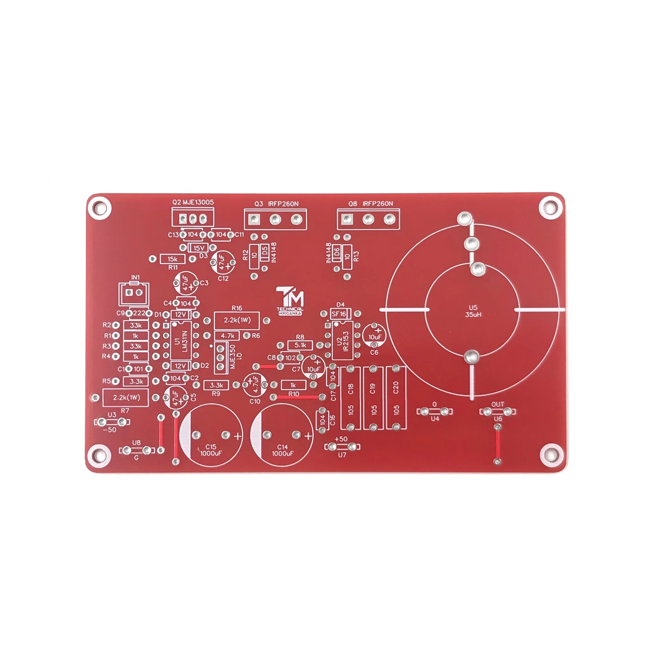 Class D 400W High Power Sound Amplifier Circuit Board PCB IRFP260N Mosfet Mono Audio Amp D400 DIY