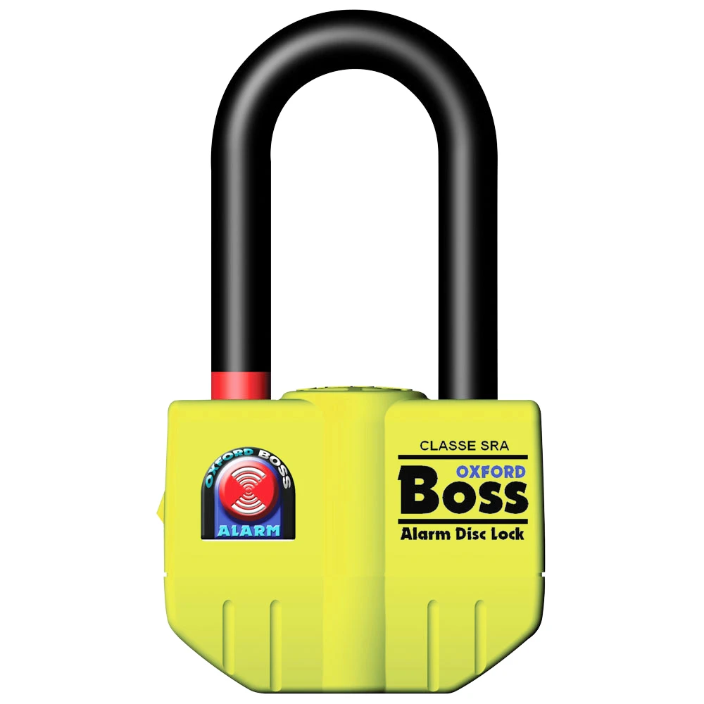 Oxford OF3 Boss motorcycle lock alarm-14mm yellow