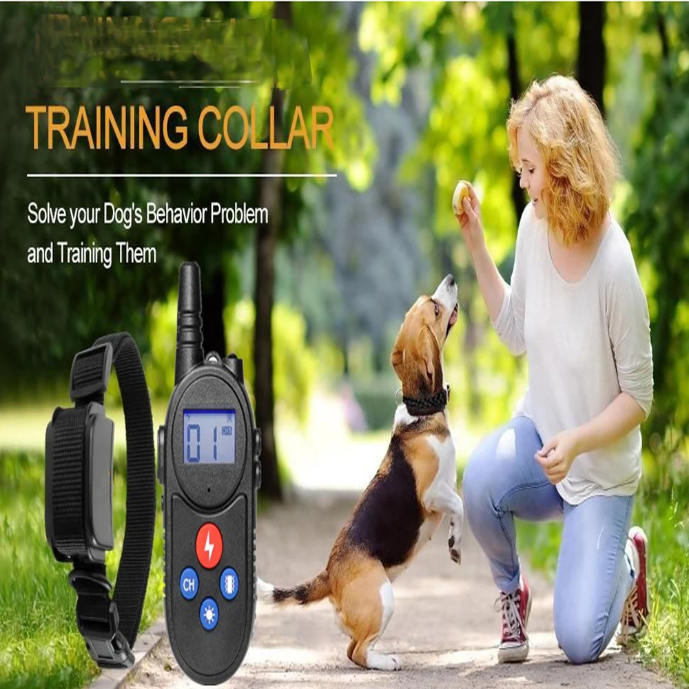 

20 Pcs Rechargeable and Waterproof, 3000 Inches of Use Range and 4 Training Modes Dog Training Collar