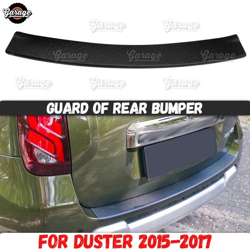 Guard of rear bumper for Renault Duster 2015-2017 ABS plastic accessories protective plate cover scratch car styling tuning