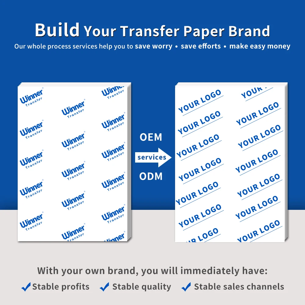 Winner Transfer Build your Brand A4 Classic White Inkjet Waterslide Decal Paper for Candles