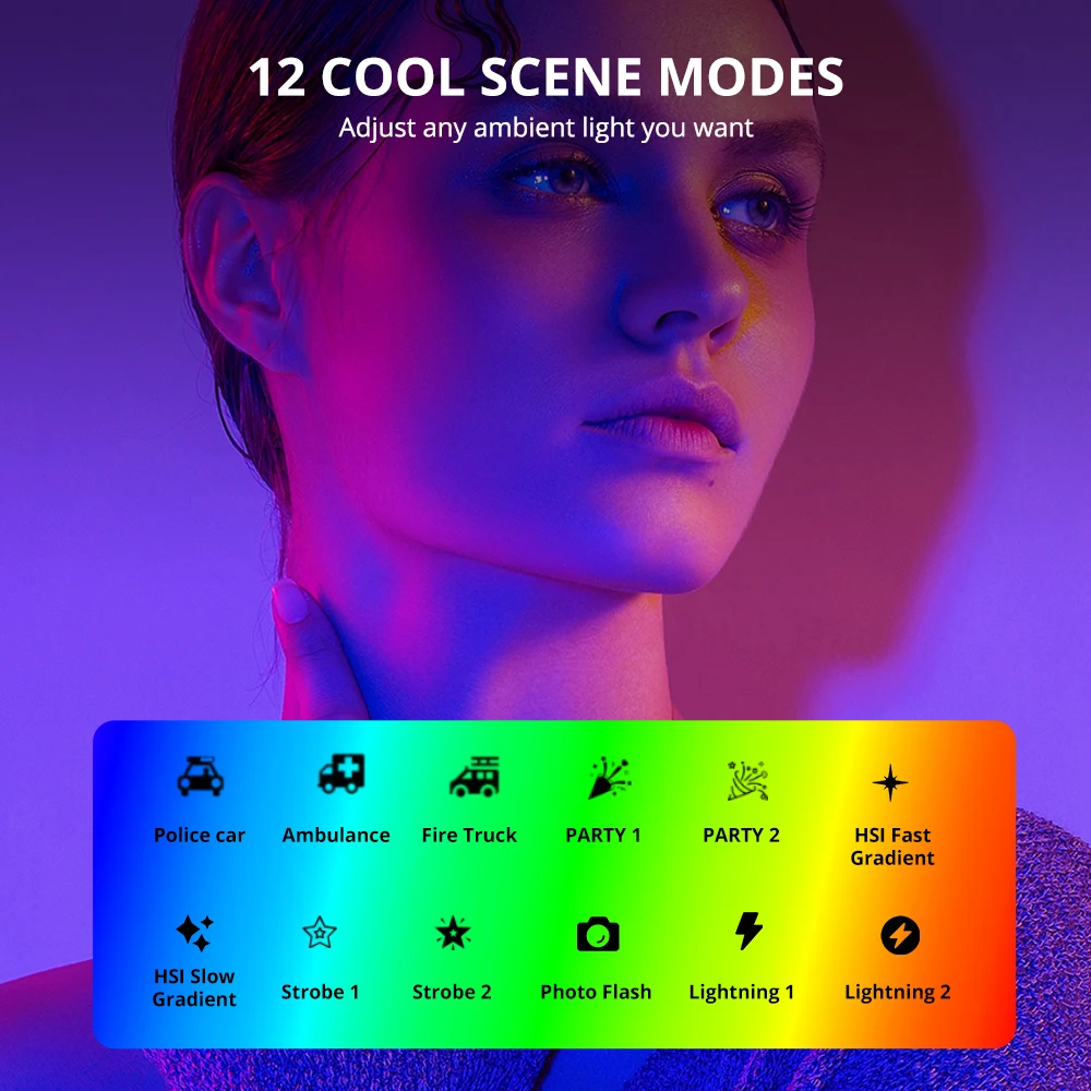 Tubo de luz RGB LP430 con trípode, palo de luz LED de mano CRI95, portátil, para fotografía, lámpara de relleno a todo Color