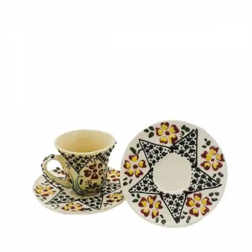 DOLBOVI 12 Piece Hand made Tile Dual Coffee Cup Set teaware cup tea handmade bowl beautiful mugs turkish tea set vintage Saucer creative Latte Cup free shipping products service coffee Weights undefined kubki do kawy d