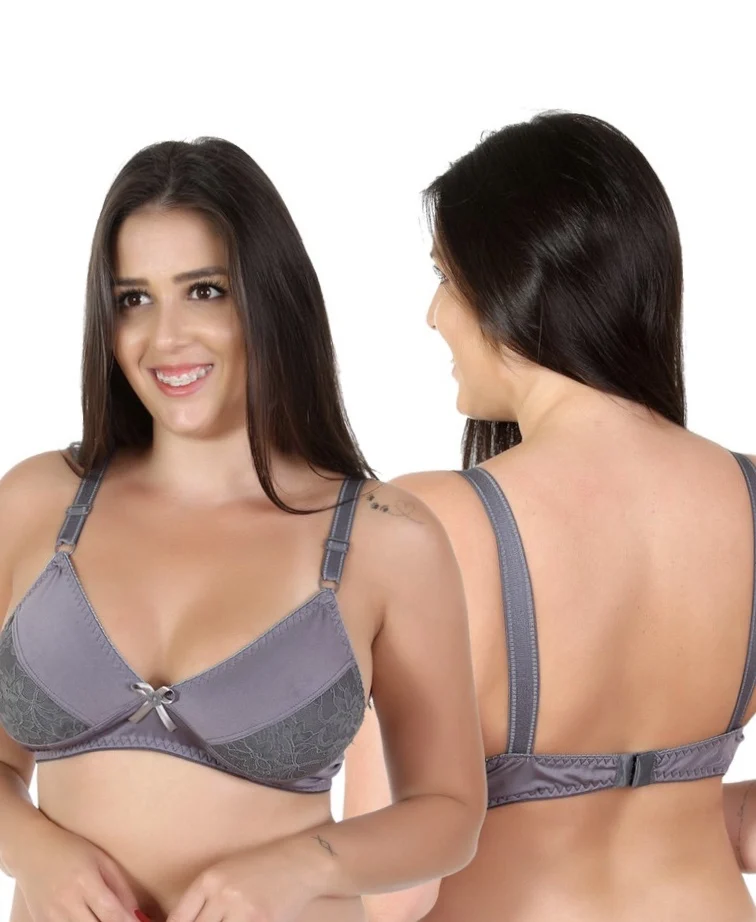 Basic Bra with Lace Reinforced Non-Bojo without Rim With High-Sustaining Reinforced Width Strongs-Sutia