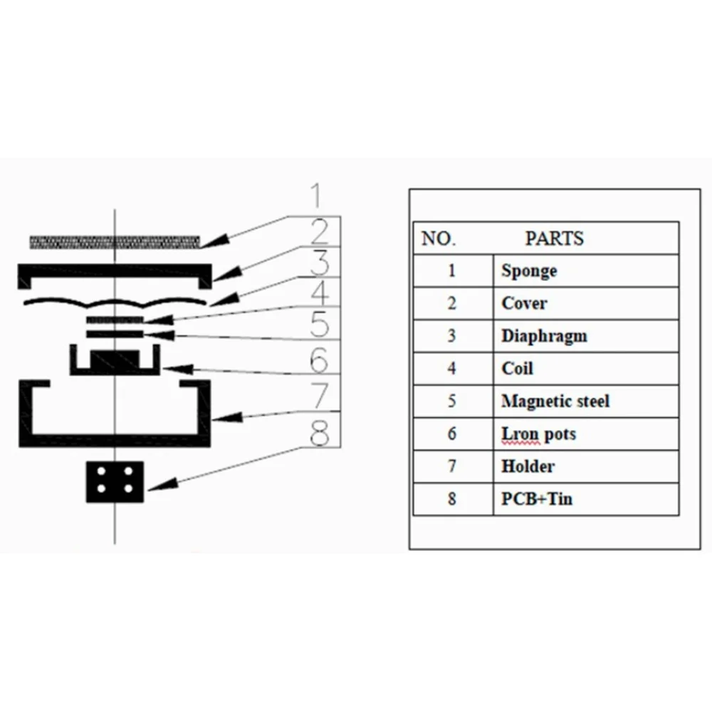 Taidacent 20 Pcs 19mm Dynamic Microphone Capsule Earphone Record Electret Condenser Microphone Capsule Mic Capsule Pickups Head