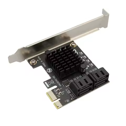 PCIe Sata to 2/4/6 Ports SATA 3 III 3.0 6 Gbps SSD Adapter PCI Express x1 Controller Board Expansion Card Support x4 x6 x8 x16