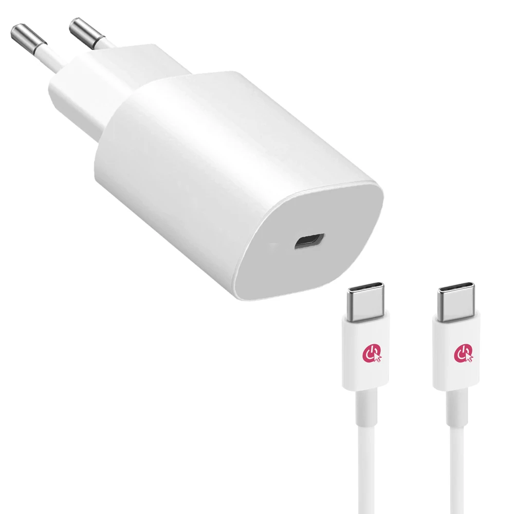 Fast charging charger for iPhone and Android usb connection type c 20W usb charger C-PD with lightning cable/Type c wall plug