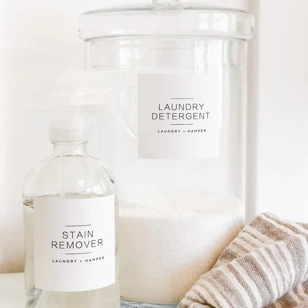 Personalized Laundry Labels, Custom Modern Minimalist Design