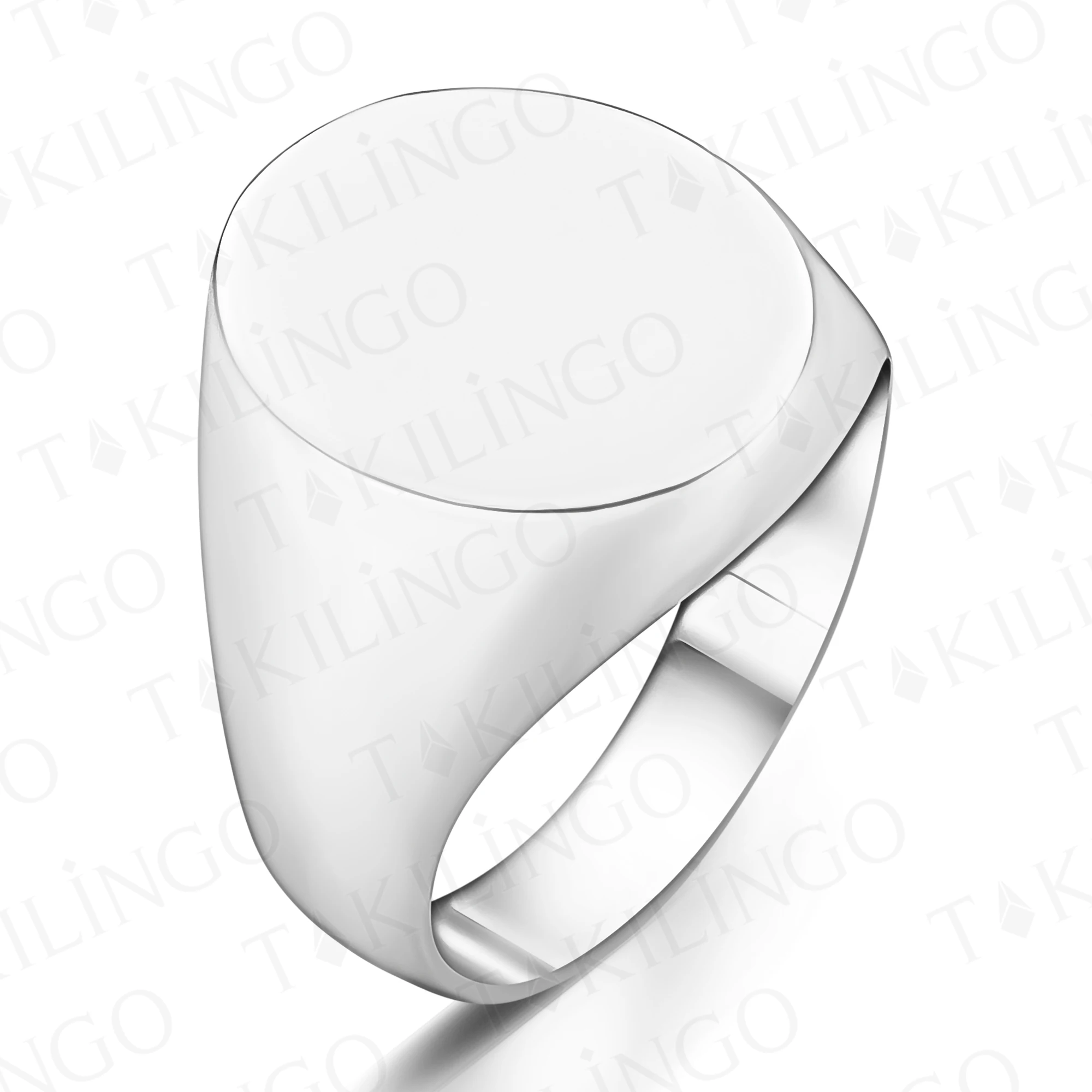 Solid 925 Sterling Silver Oval Plain Men\'s Ring Business Simple Ring High Quality Handmade Jewelry Gift For Him