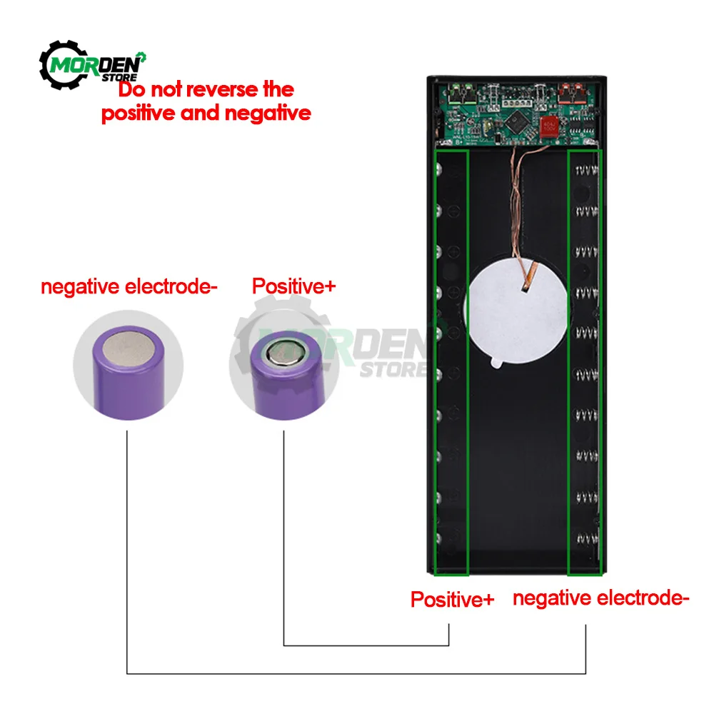 Podwójny USB 10*18650 etui na powerbank szybko ładująca ładowarka do telefonu przechowywanie DIY Shell Display etui z funkcją ładowania dla 18650