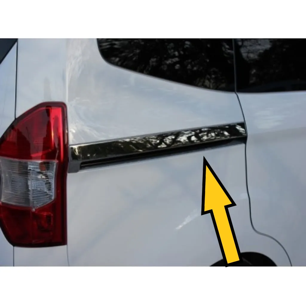 

Sliding Door Rail Chrome Cover For Ford Tourneo Transit Courier Custom Stainless Steel Frame Trim Chromium 2 PCS