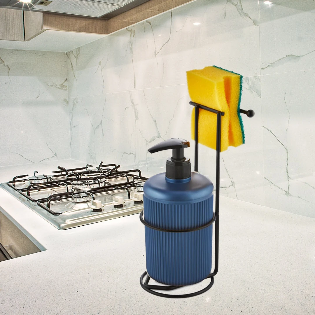

Automatic Liquid Soap Dispenser Metal Sponge Gift Kitchen Accessory Sturdy Soap Sponge 2 Color Soap Bottle Home Accessory
