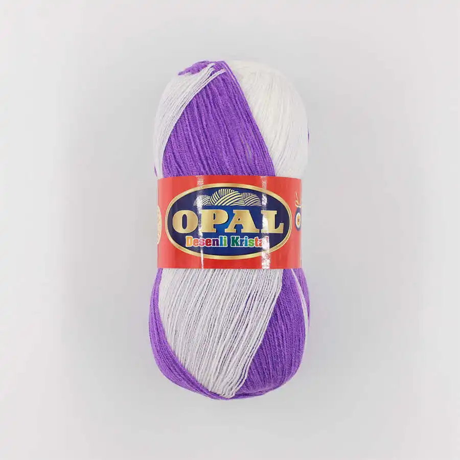 Acrylic Knitted Yarn - 17 Color Options - 435 Meters (100gr) - Opal Desenli Kristal - Accessory Materials - Fiber - Shawls - Scarves - Cardigan -