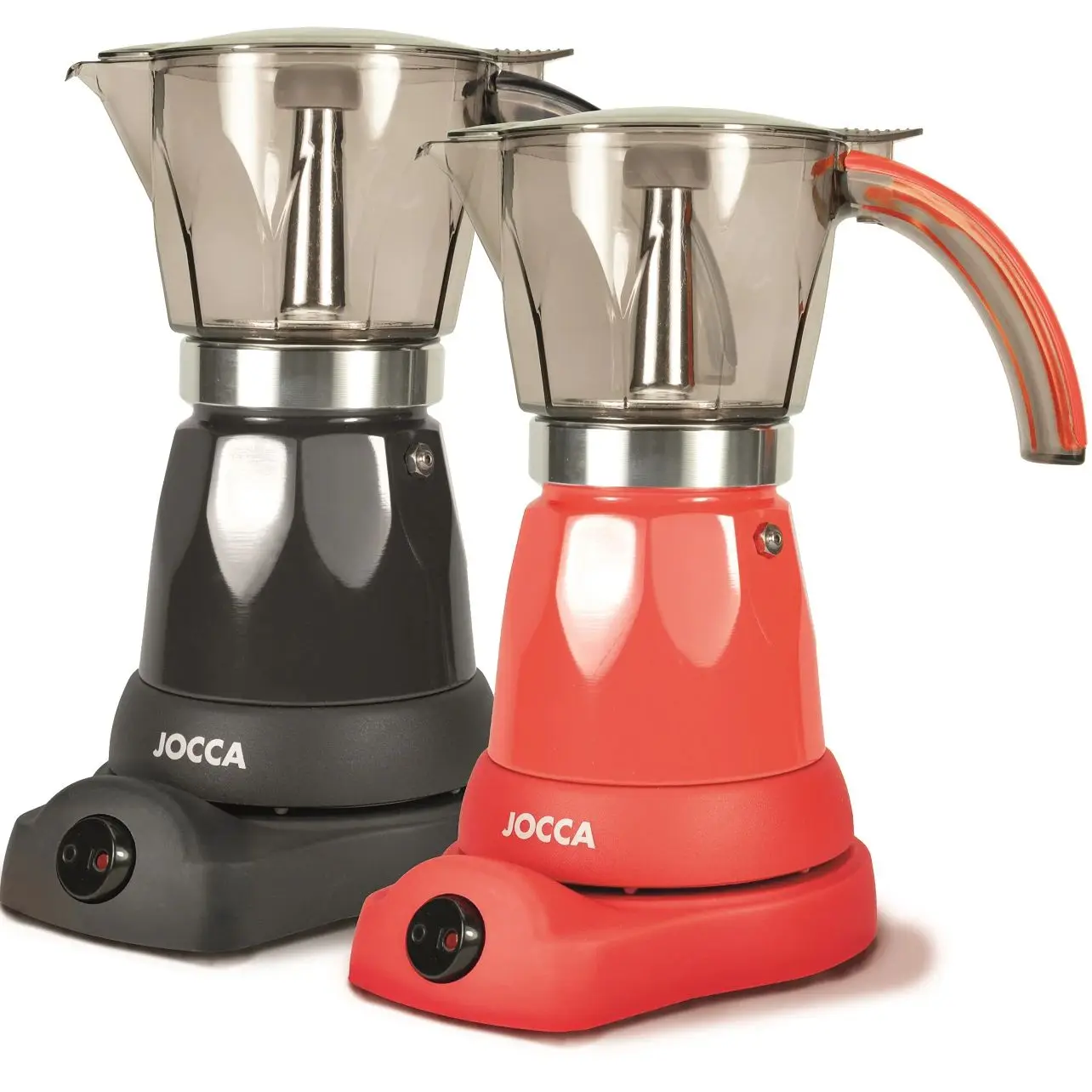 Induction coffee maker, electric and portable from JOCCA. Italian coffee EXPRESSO for 6 professional cups. Compact electric kettle with always hot