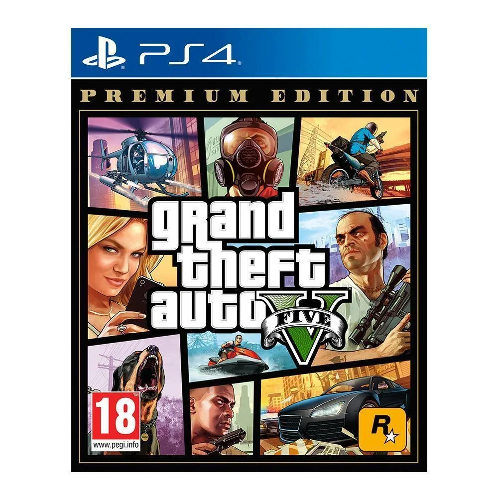 GTA 5 Premium Edition PS4 Game Closed Case Security Strip Fast Delivery