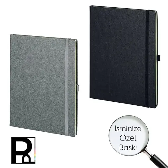 PULKO Promotional Notepad, (19x25cm), Thermo Leather, 192 Pages, Plain, 001