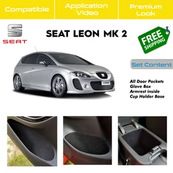 Comfort Set for SEAT LEON MK2-Fabric Trim coating for isolation and Item Sounds-Adhesive-Vehicle specific cut with Laser